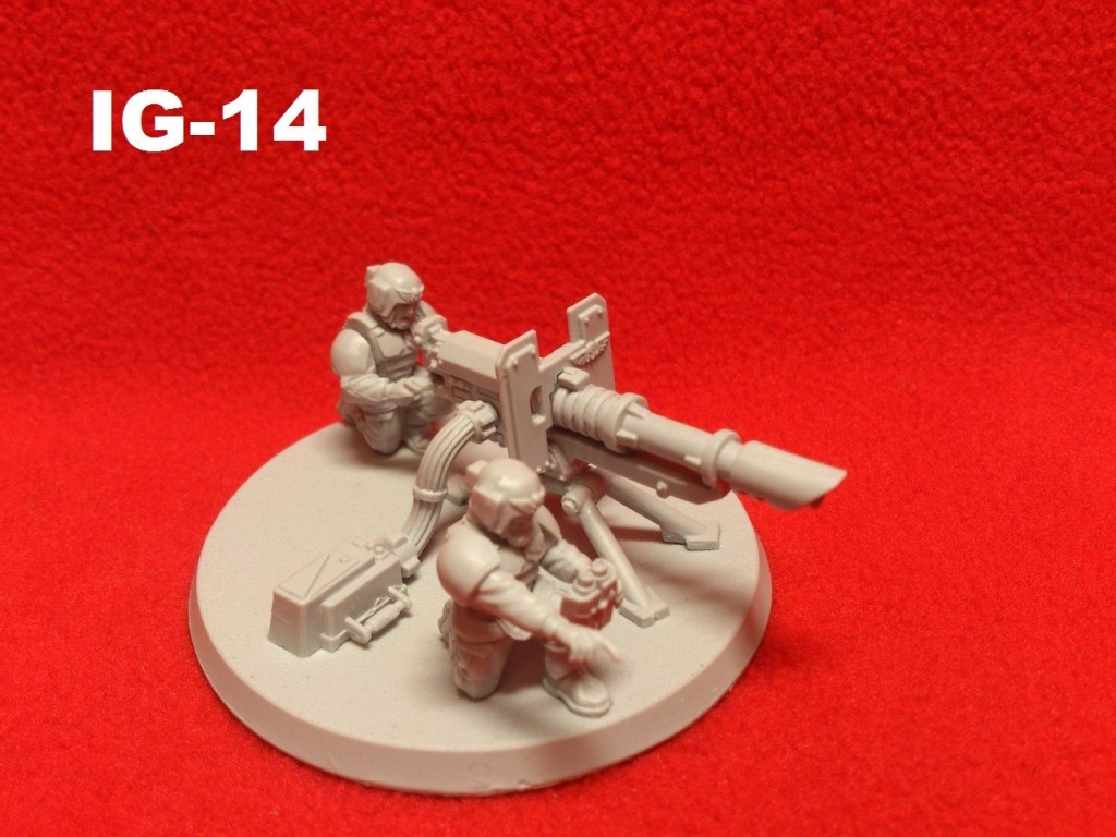 Imperial Guard Cadian Heavy Weapon Squad Lascannon Autocannon Heavy Bolter Missile Launcher Mortar